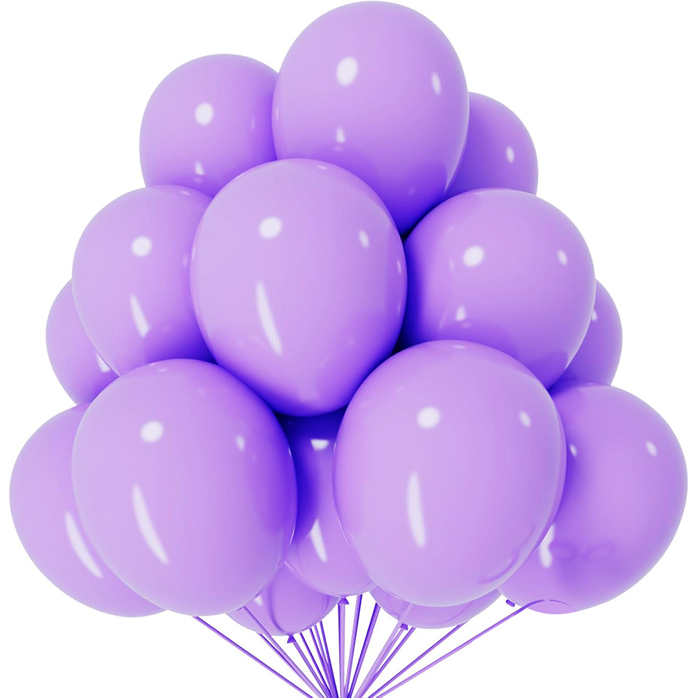 Decor Lighting Pack - Light Purple Latex Balloon 5-100pcs/Pack 12inch