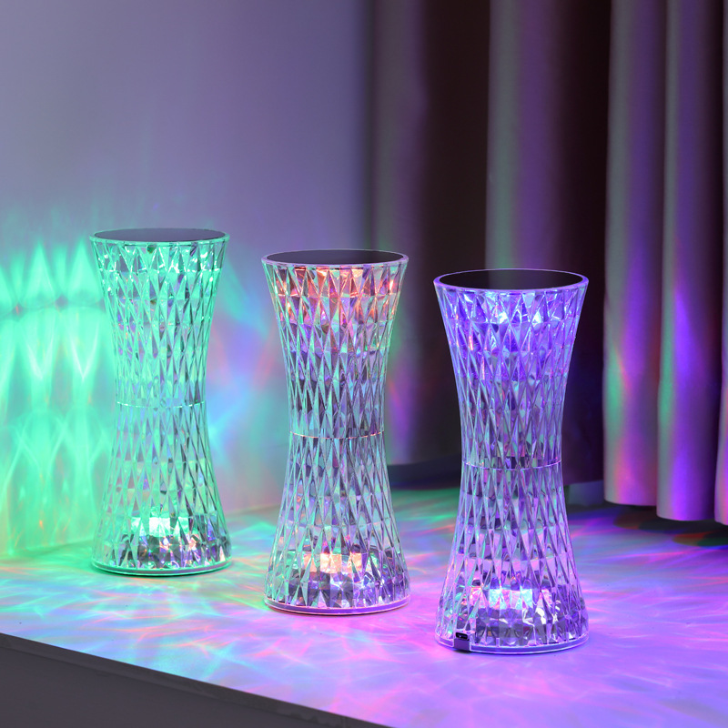 Lighting Table Decor - Crystal Bedside Table Lamps Xmas Acrylic