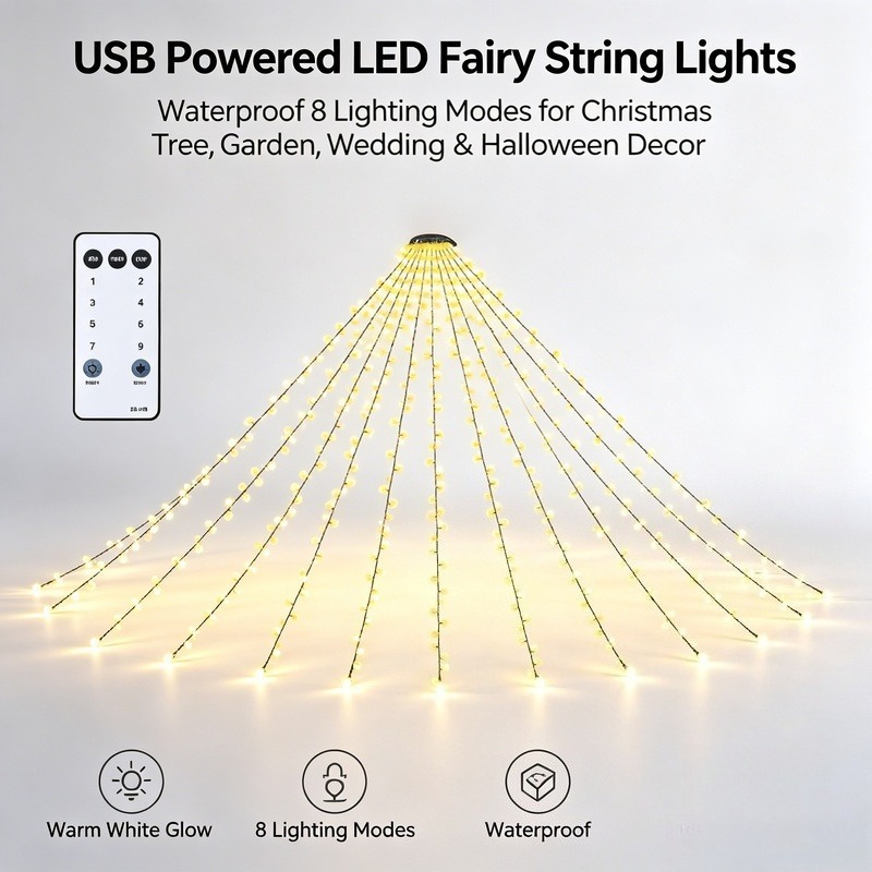 Lighting Decor Wedding - USB LED Fairy String Lights, Waterproof