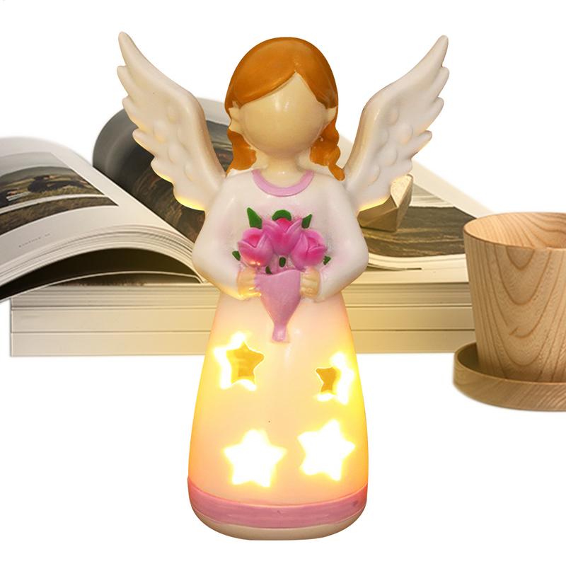 Lighting Decor For Living Room - Candlestick Lamp Angel Statue Lamp For