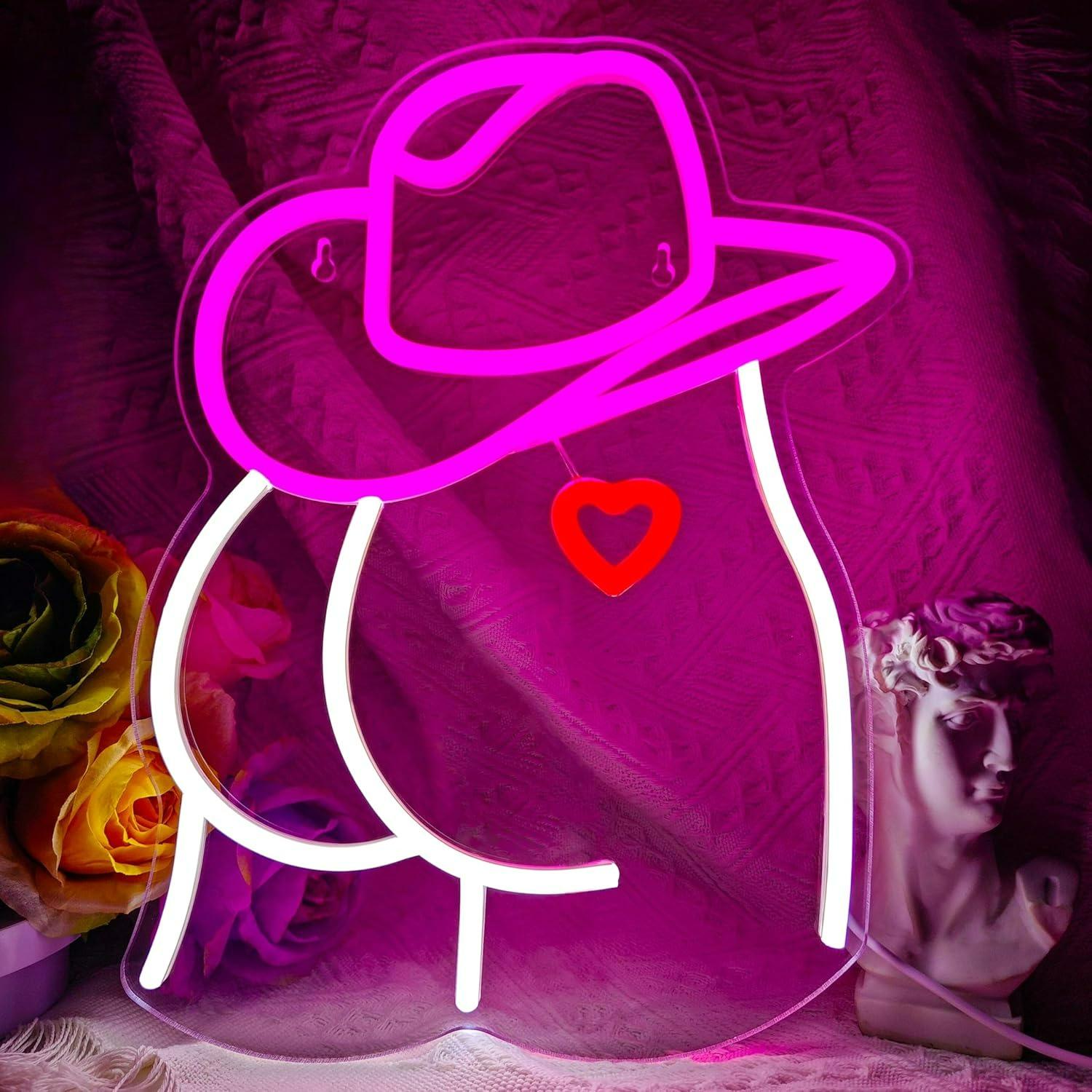 Lighting Decor Wedding - Cowgirl Neon Sign Dimmable LED Light