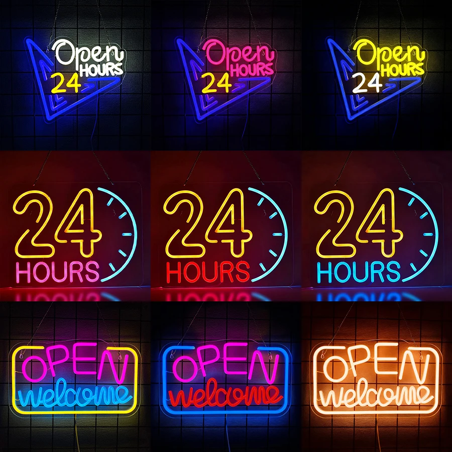 Decor Lighting Opening Hours - USB Light Up Sign for Café