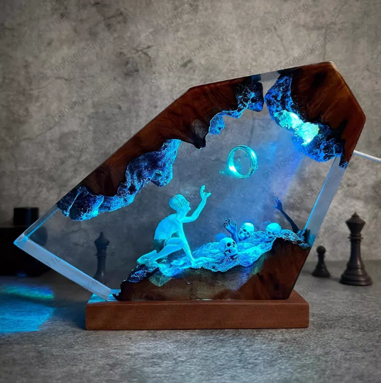 Unique Lighting Decor - Resin Lamp Unique Room Decoration Gift