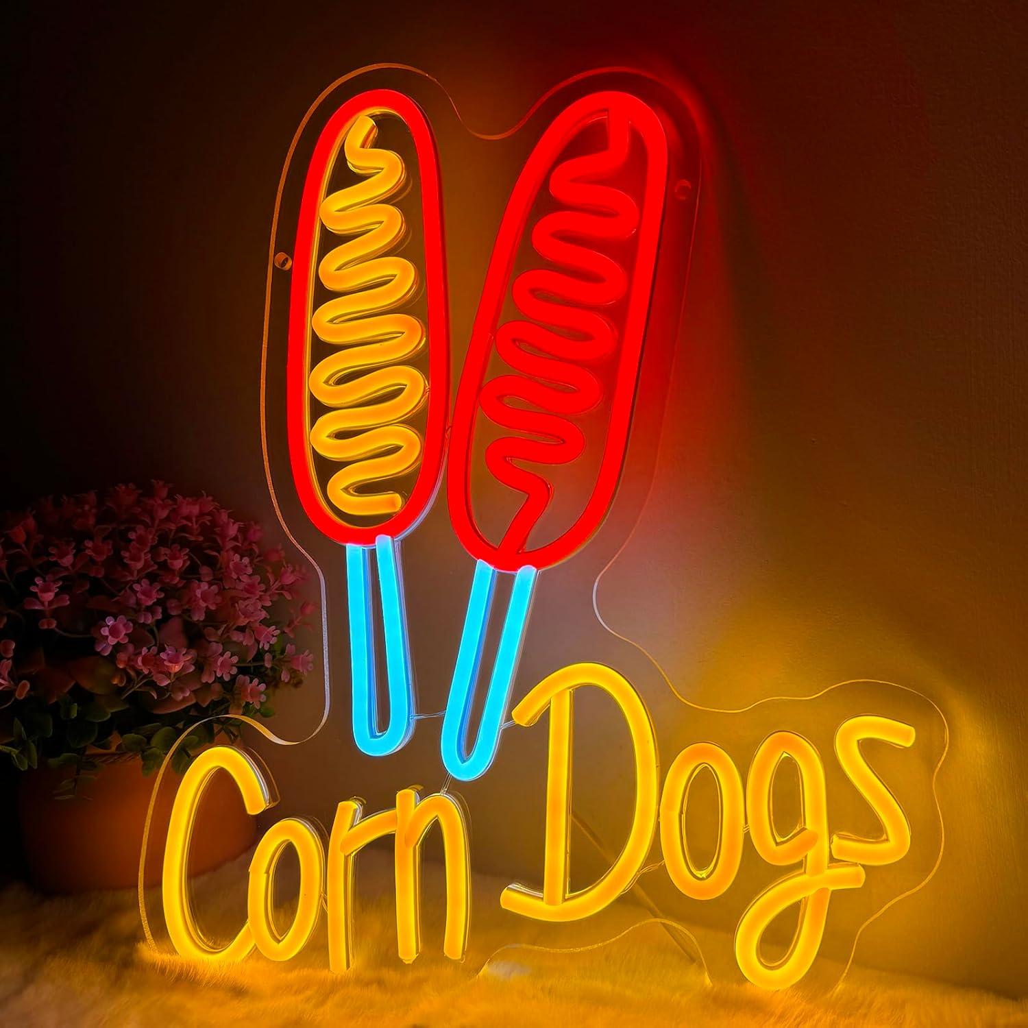 Lighting Decor Wedding - Corn Dog Neon Sign Snack USB