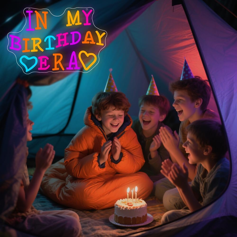 Happy Birthday Neon Sign USB P - Yard Lighting Decor ulasan dan harga