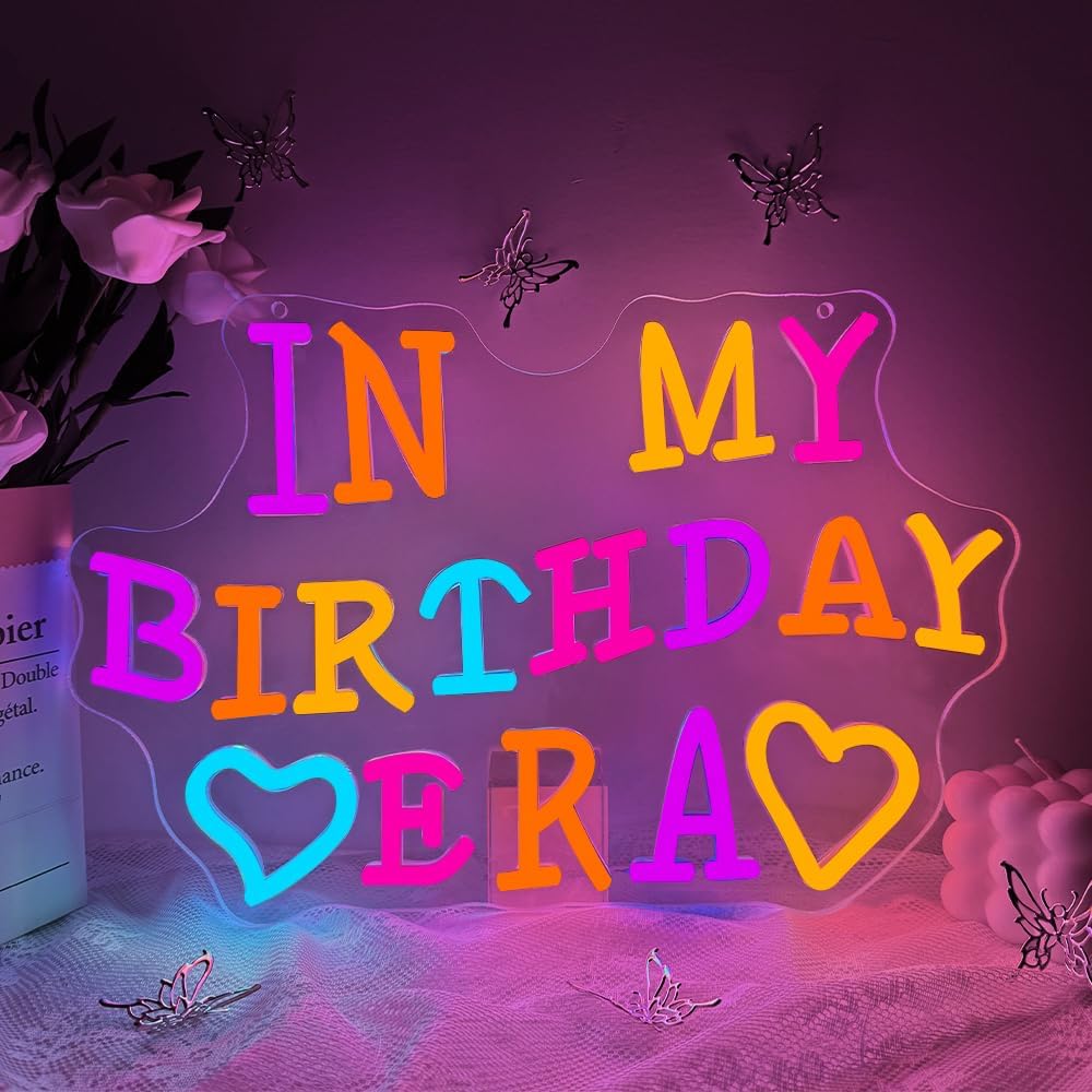 Happy Birthday Neon Sign USB P - Yard Lighting Decor ulasan dan harga