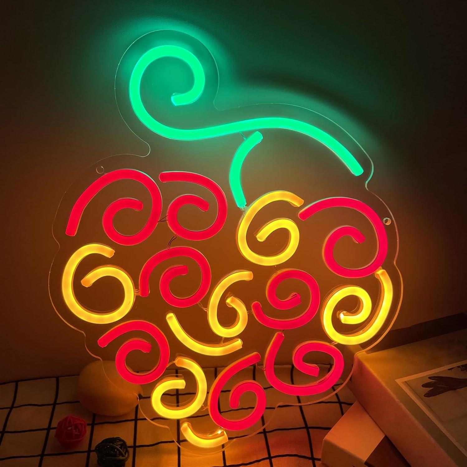 Cyber Fruit Neon Sign USB Dimm - Lighting Decor For Living Room ulasan dan harga