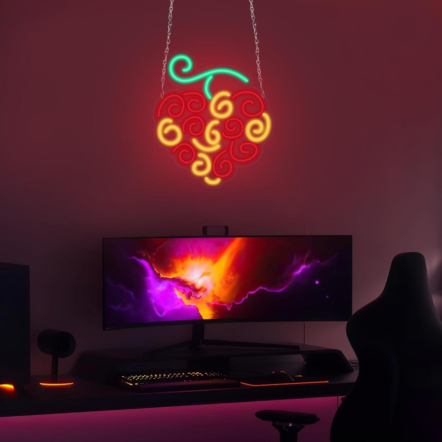 Cyber Fruit Neon Sign USB Dimm - Lighting Decor For Living Room ulasan dan harga
