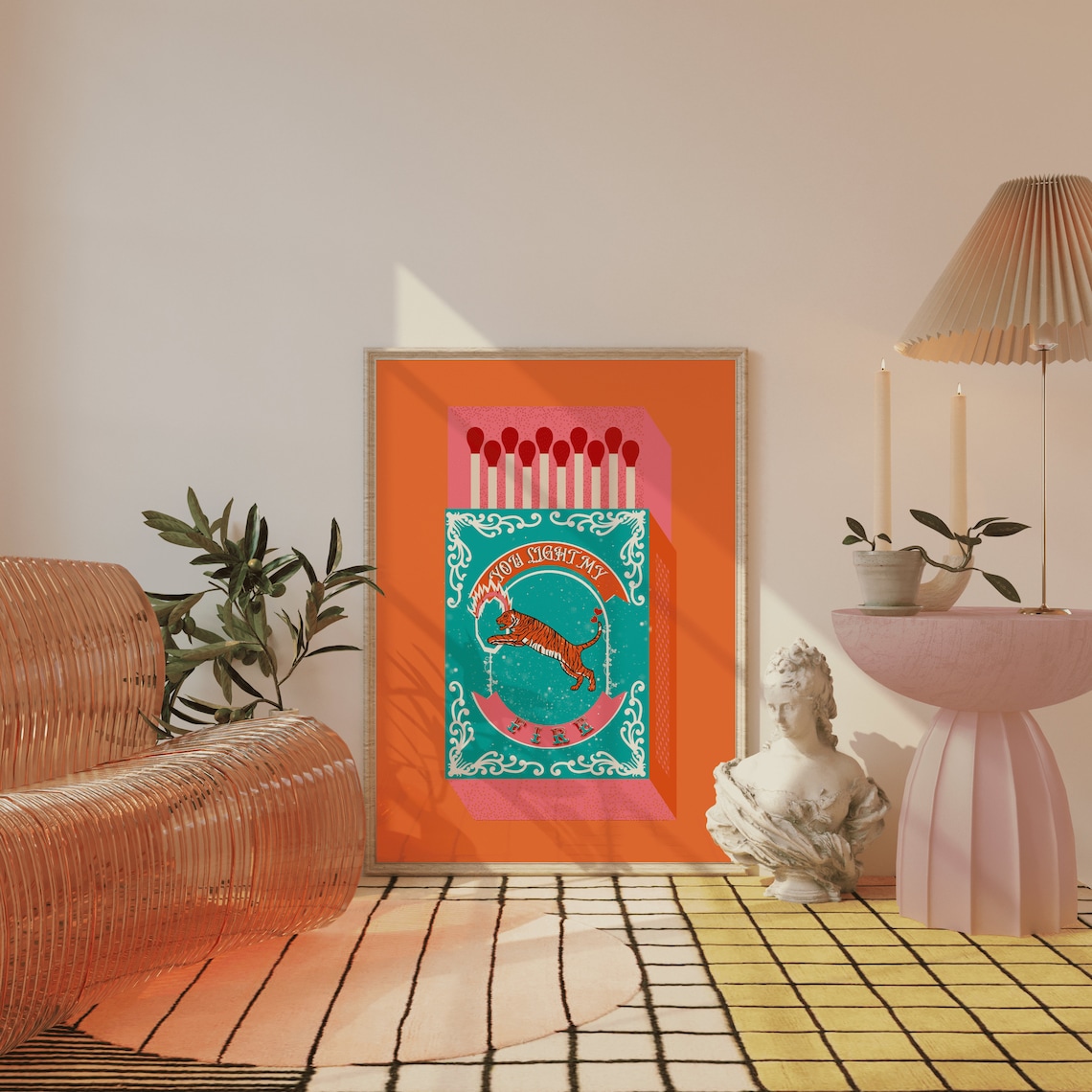 You Light My Fire Orange Match - Lighting Decor For Living Room ulasan dan harga