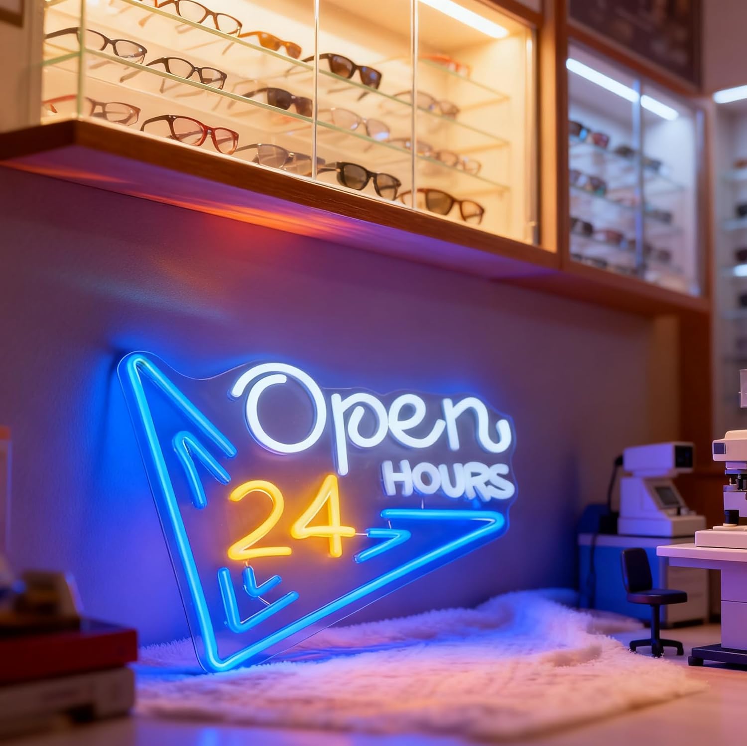  24 Hours Open Neon Sign USB  - Decor Lighting Opening Hours ulasan dan harga