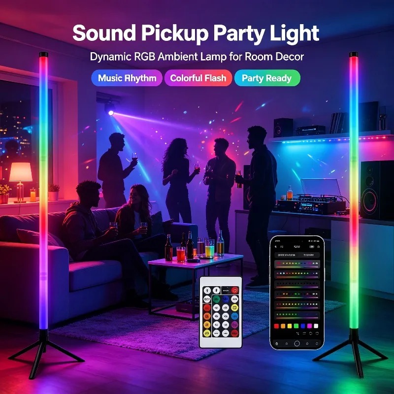 2 Pack RGB LED Corner Floor La - Decor Lighting Pack ulasan dan harga