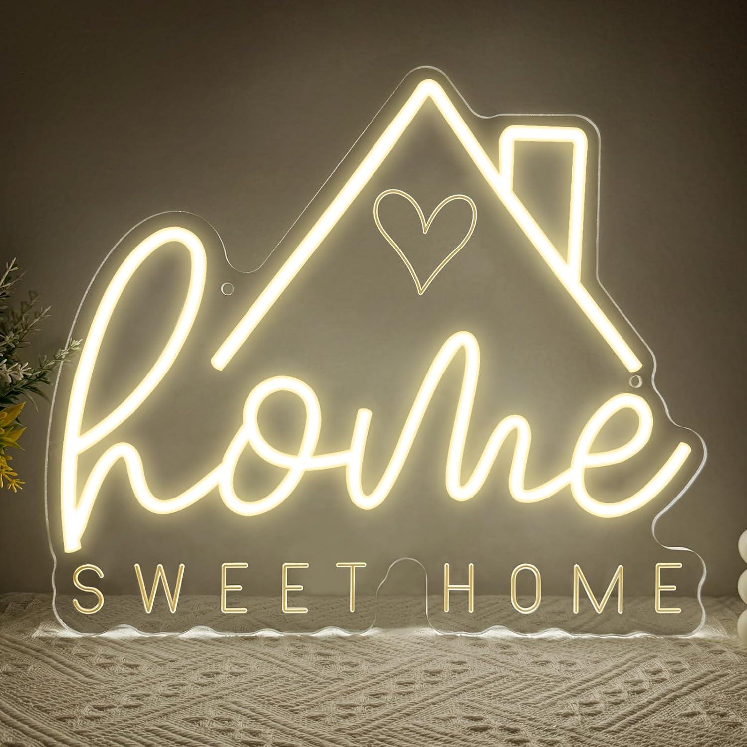 Sweet Home Neon Sign USB Dimma - Lighting Decor For Living Room ulasan dan harga