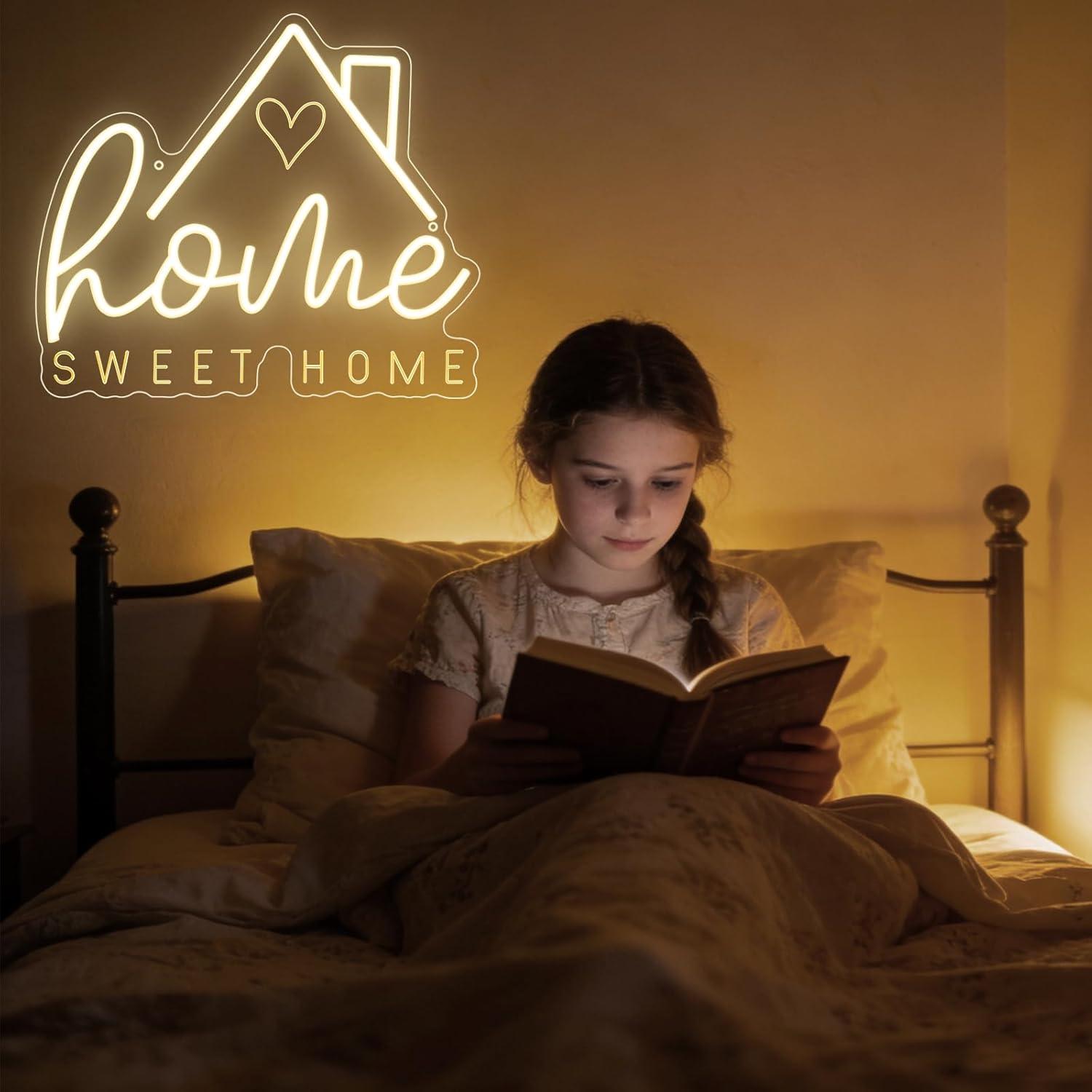 Sweet Home Neon Sign USB Dimma - Lighting Decor For Living Room ulasan dan harga
