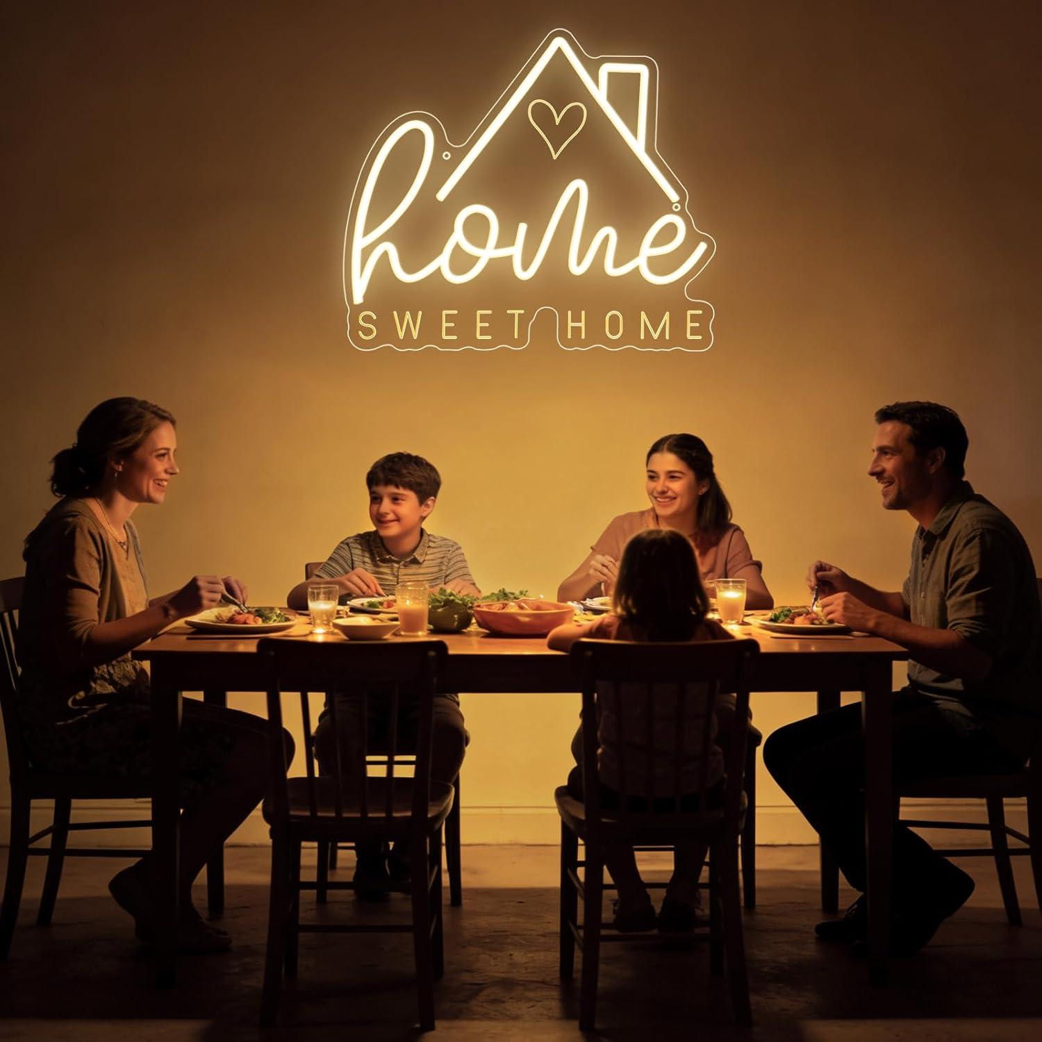 Sweet Home Neon Sign USB Dimma - Lighting Decor For Living Room ulasan dan harga