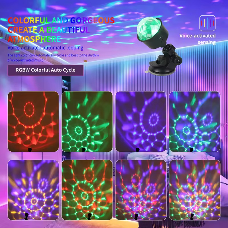 RGB Sound Activated LED Disco  - Lighting Effect Home Decor ulasan dan harga