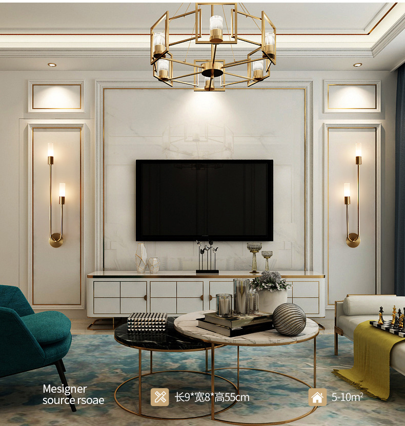 Retro Background Living Room A - Lighting Table Decor ulasan dan harga