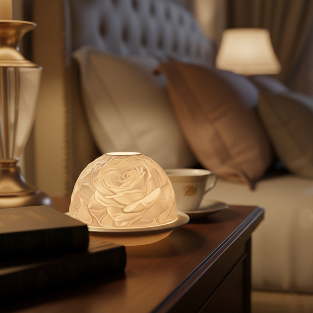 Elegant Rose Porcelain Candle  - Lighting Decor For Living Room ulasan dan harga