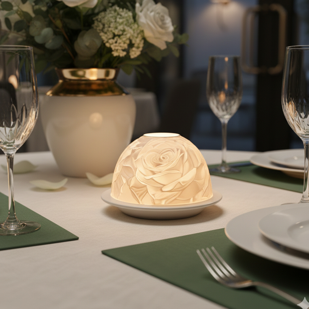 Elegant Rose Porcelain Candle  - Lighting Decor For Living Room ulasan dan harga