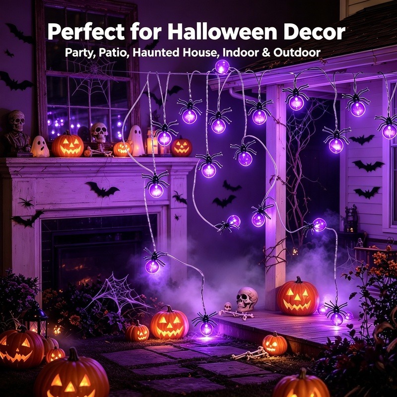 Battery Powered Spider LED Str - Yard Lighting Decor ulasan dan harga