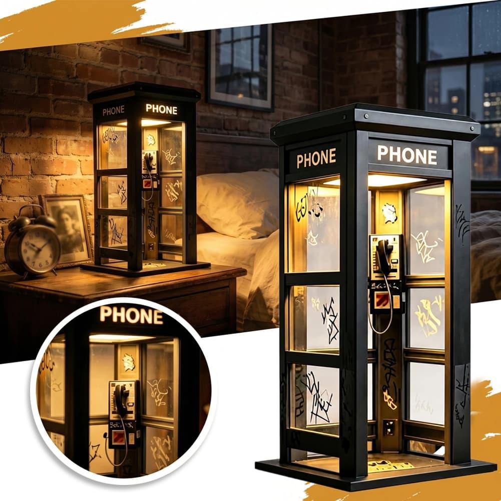 Retro Graffiti Phone Booth Tab - Lighting Table Decor ulasan dan harga