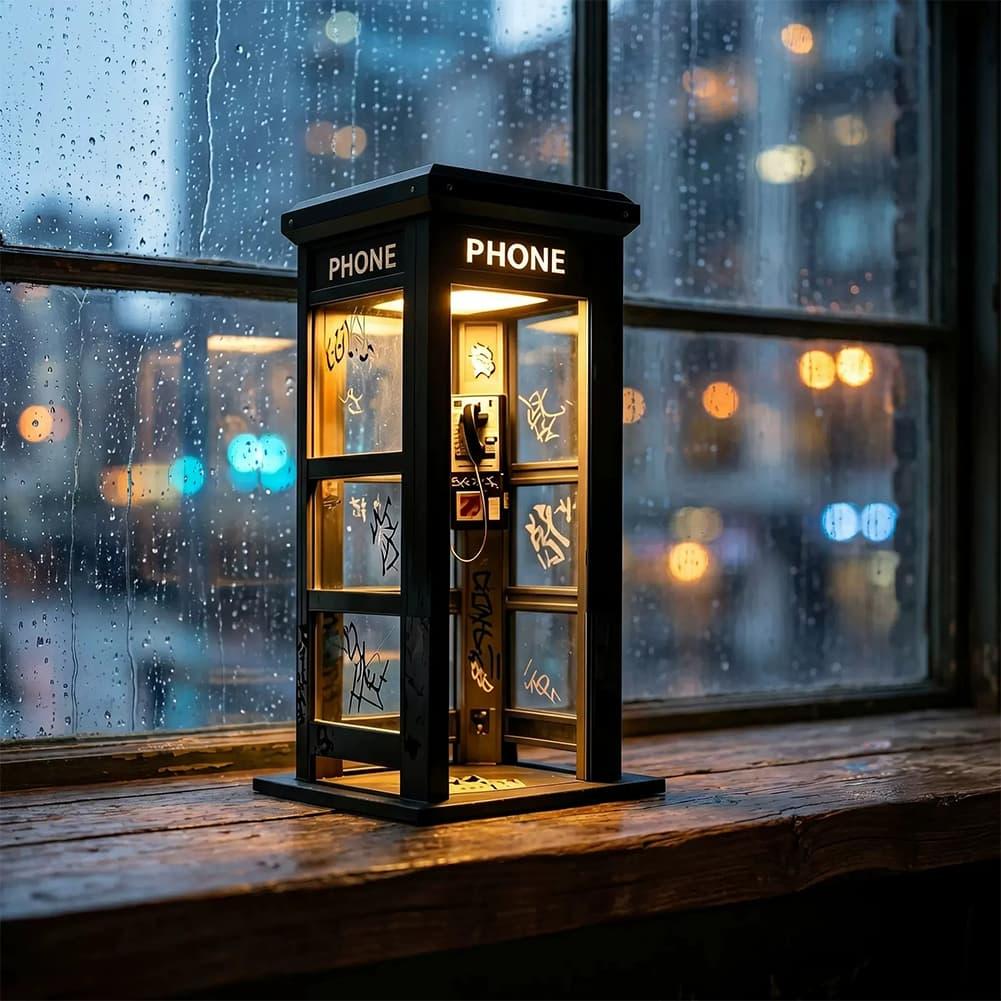 Retro Graffiti Phone Booth Tab - Lighting Table Decor ulasan dan harga