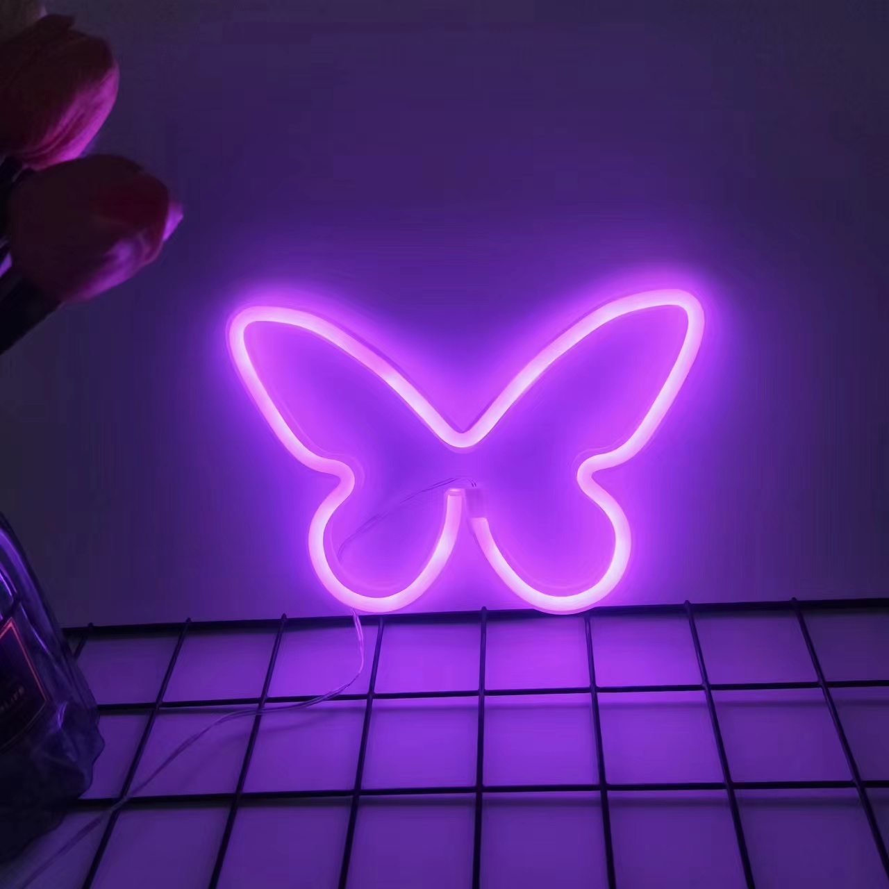 LED butterfly neon lights, USB - Foyer Lighting Wall Decor ulasan dan harga