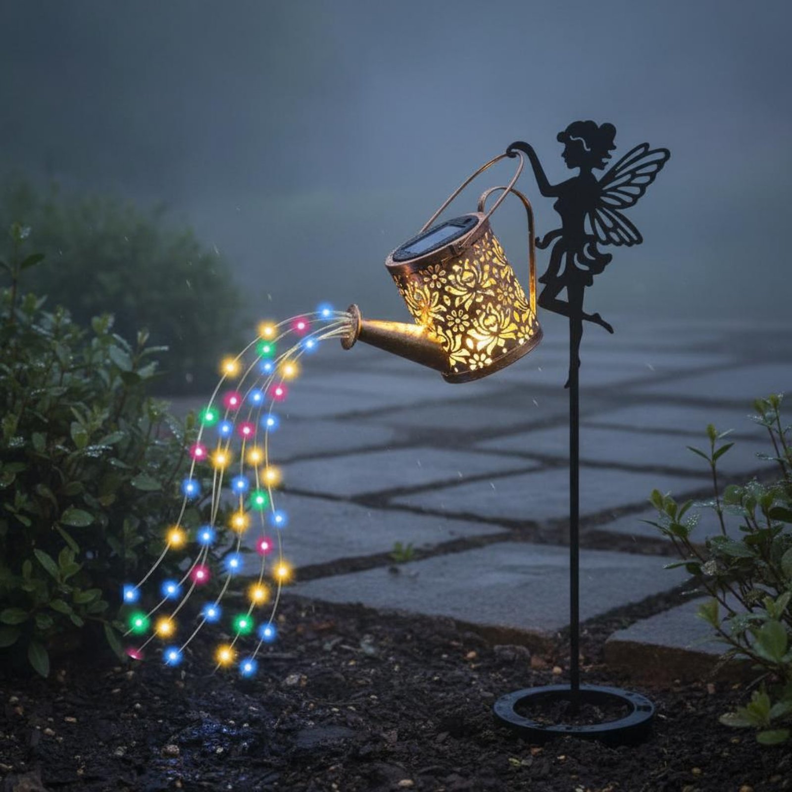 Solar Fairy Watering Can Light - Yard Lighting Decor ulasan dan harga