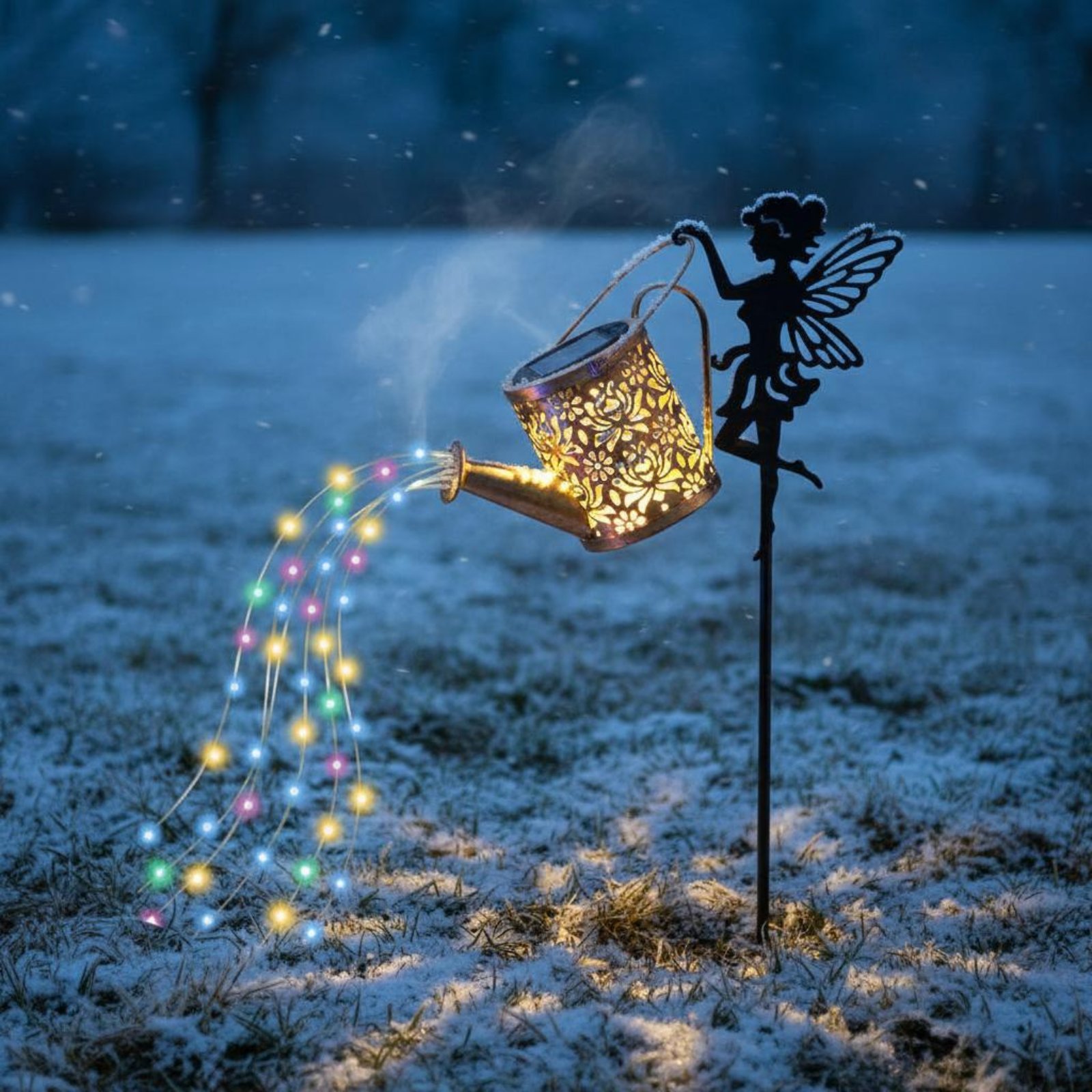 Solar Fairy Watering Can Light - Yard Lighting Decor ulasan dan harga