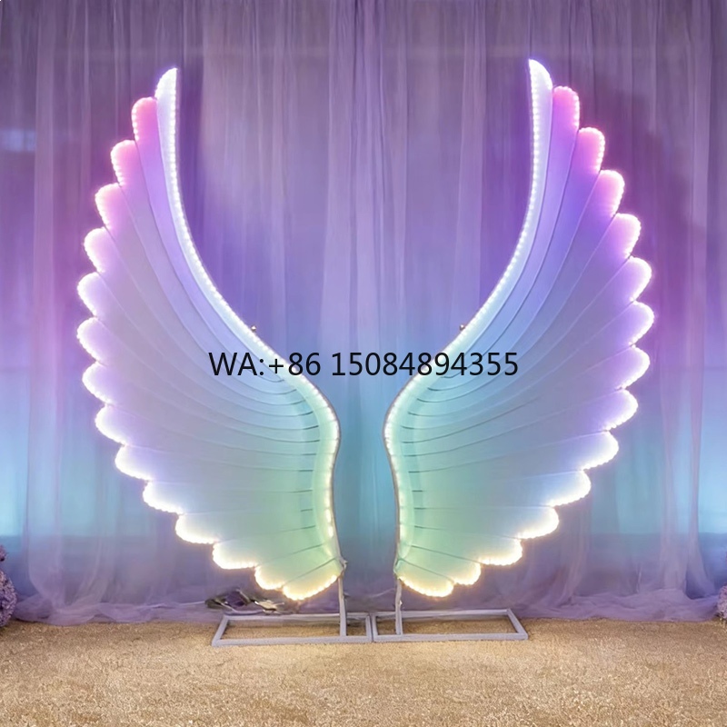 Glowing Angel Wings Light Prop - Lighting Decor Wedding ulasan dan harga