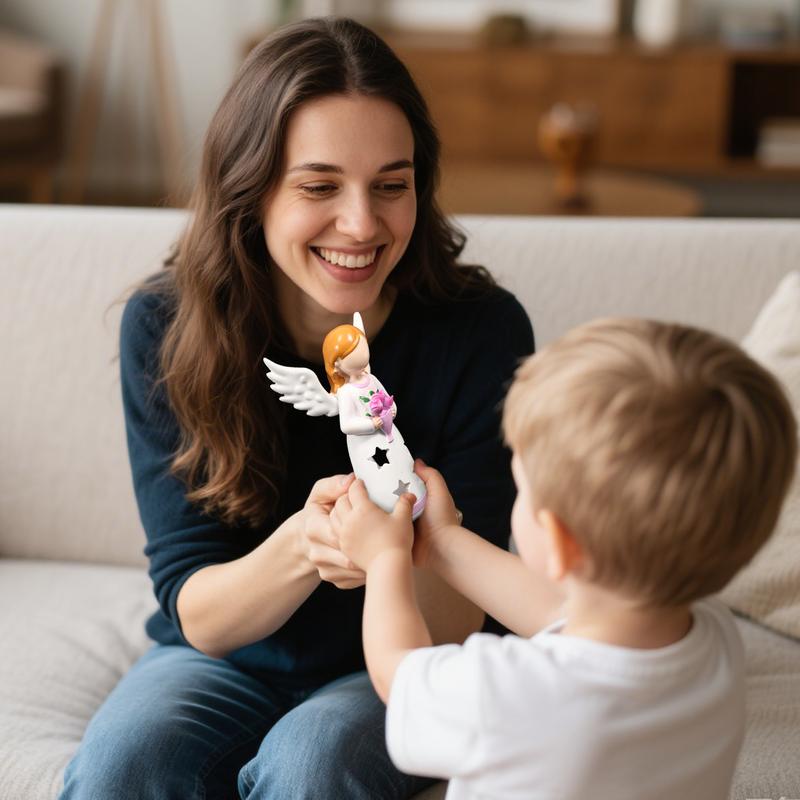 Candlestick Lamp Angel Statue  - Lighting Decor For Living Room ulasan dan harga
