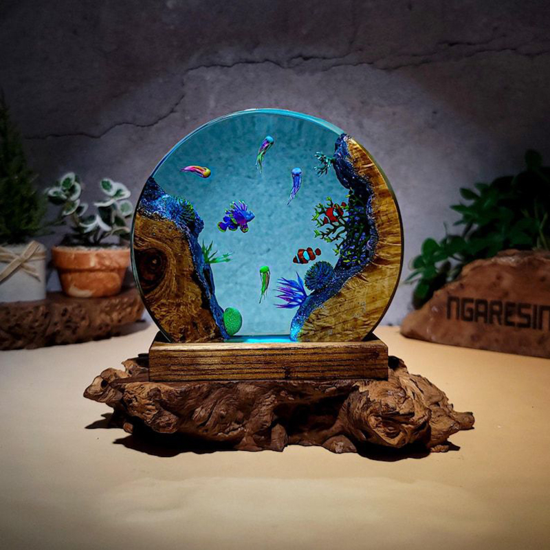 Ocean Aquarium Organism Resin  - Lighting Decor Wedding ulasan dan harga