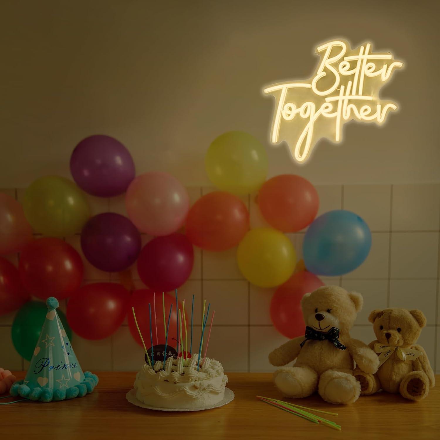 Better Together Neon Sign USB  - Lighting Decor Wedding ulasan dan harga