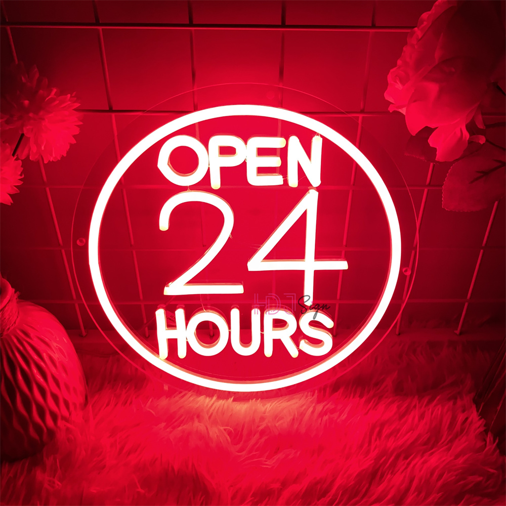 Neon Led Signs open 24 hour Co - Decor Lighting Opening Hours ulasan dan harga