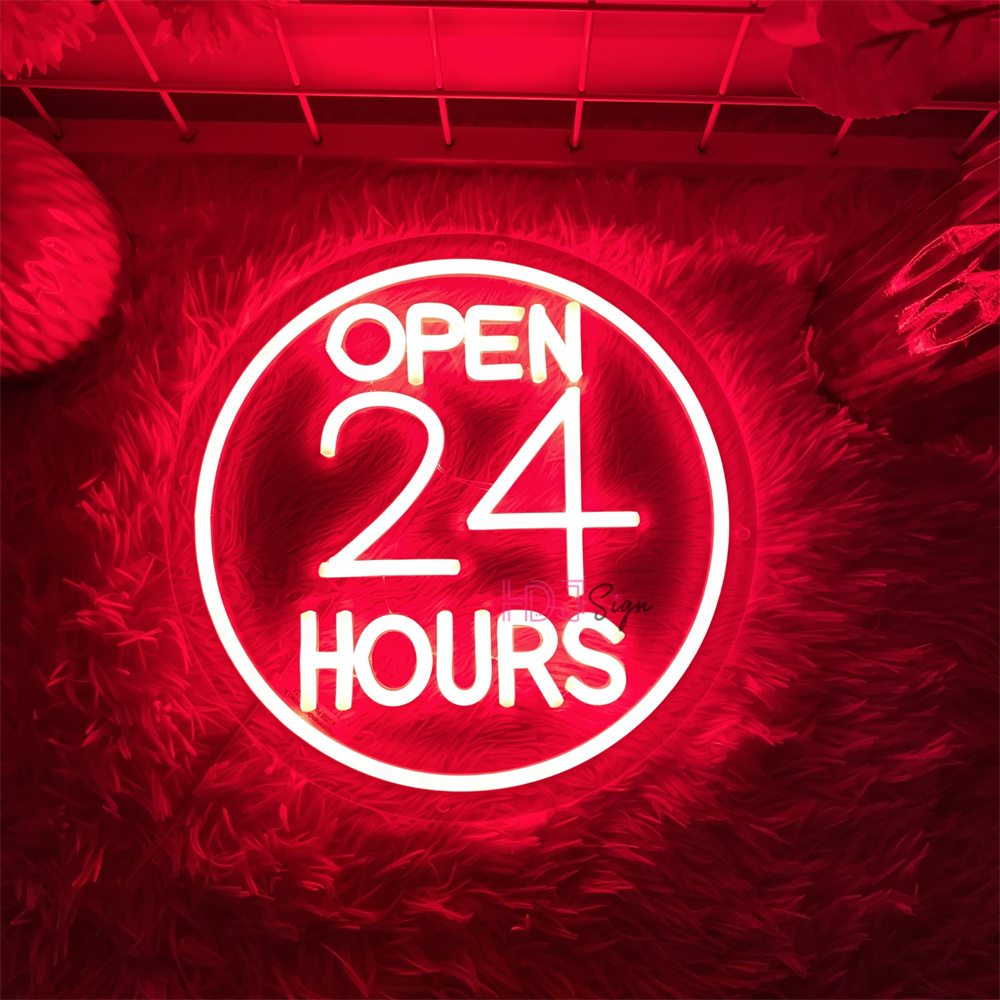 Neon Led Signs open 24 hour Co - Decor Lighting Opening Hours ulasan dan harga