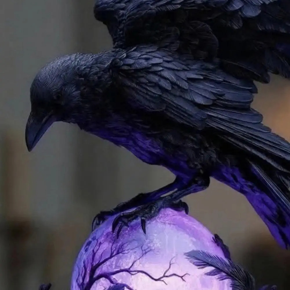 Creative Gothic Raven LED Lamp - Unique Lighting Decor ulasan dan harga