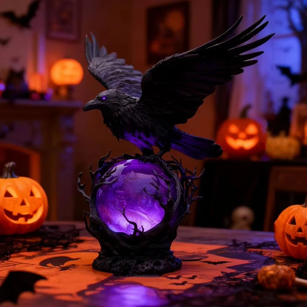 Creative Gothic Raven LED Lamp - Unique Lighting Decor ulasan dan harga