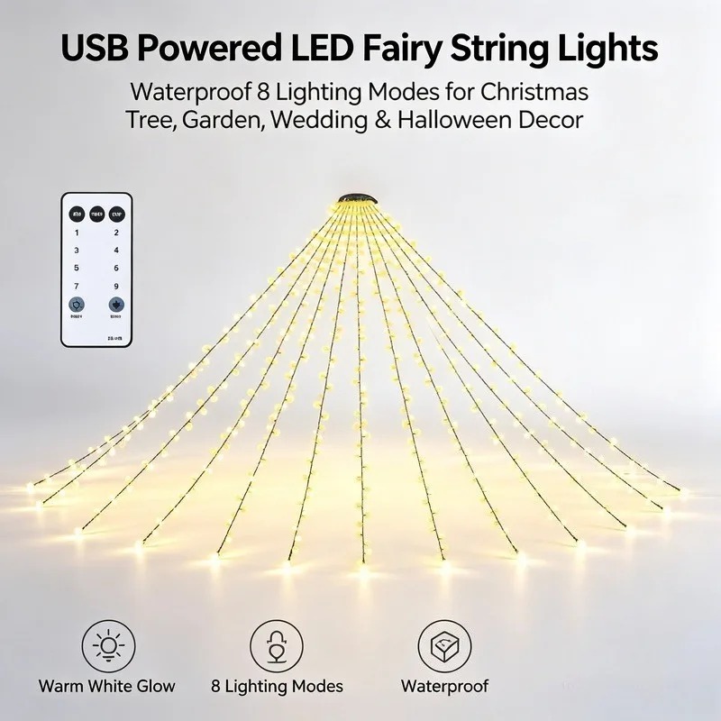Waterproof USB LED String Ligh - Lighting Decor Wedding ulasan dan harga