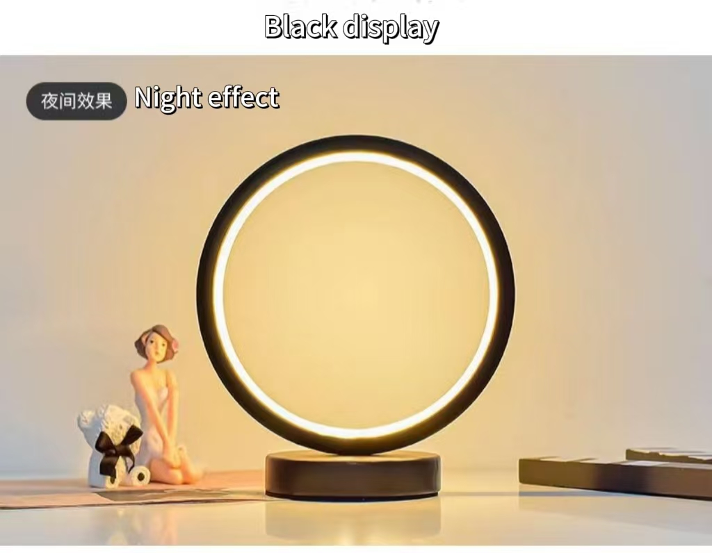 20CM LED Simple Circular Ring  - Lighting Table Decor ulasan dan harga