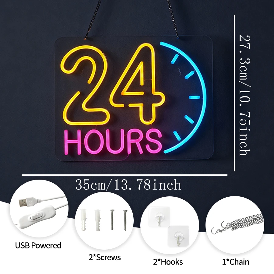USB Light Up Sign for Café Bus - Decor Lighting Opening Hours ulasan dan harga