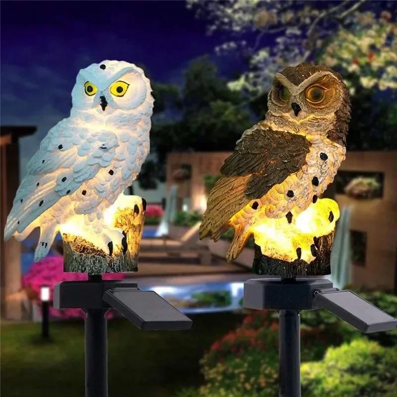 Solar Owl Statue Garden Light  - Yard Lighting Decor ulasan dan harga