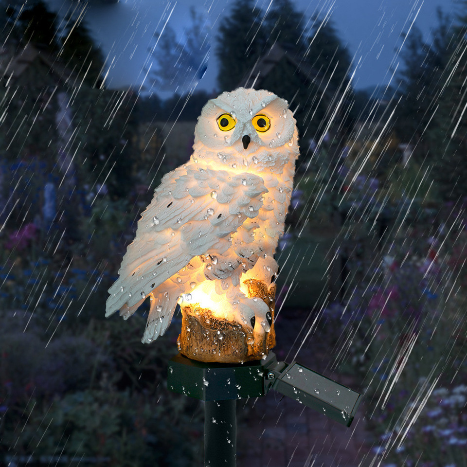 Solar Owl Statue Garden Light  - Yard Lighting Decor ulasan dan harga