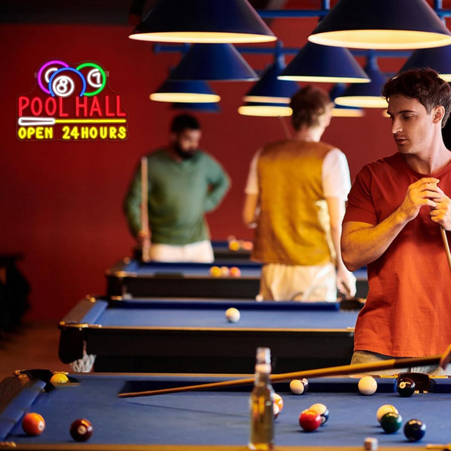 Pool Hall Open 24 Hours Neon S - Decor Lighting Opening Hours ulasan dan harga