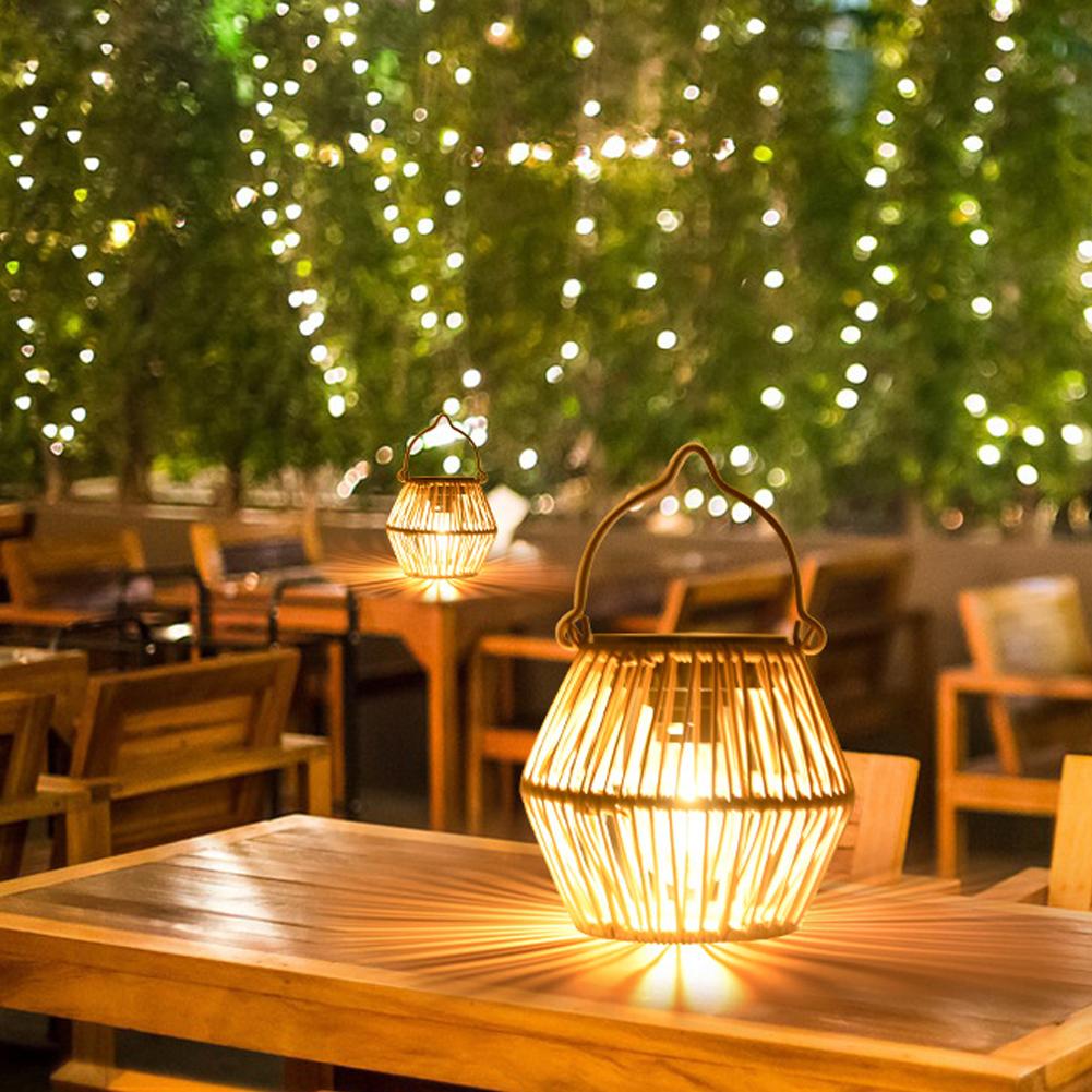 IP65 Waterproof Solar Rattan L - Lighting Table Decor ulasan dan harga