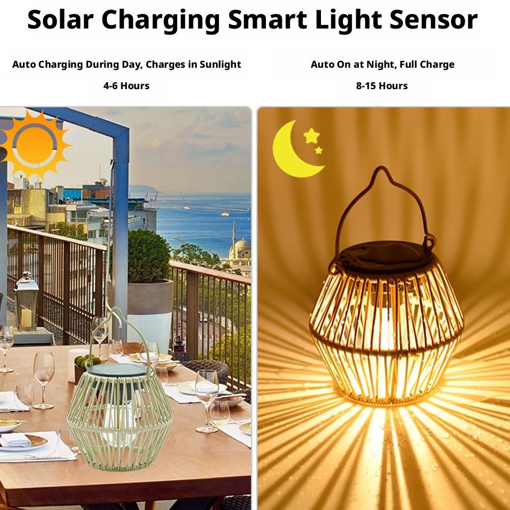 IP65 Waterproof Solar Rattan L - Lighting Table Decor ulasan dan harga
