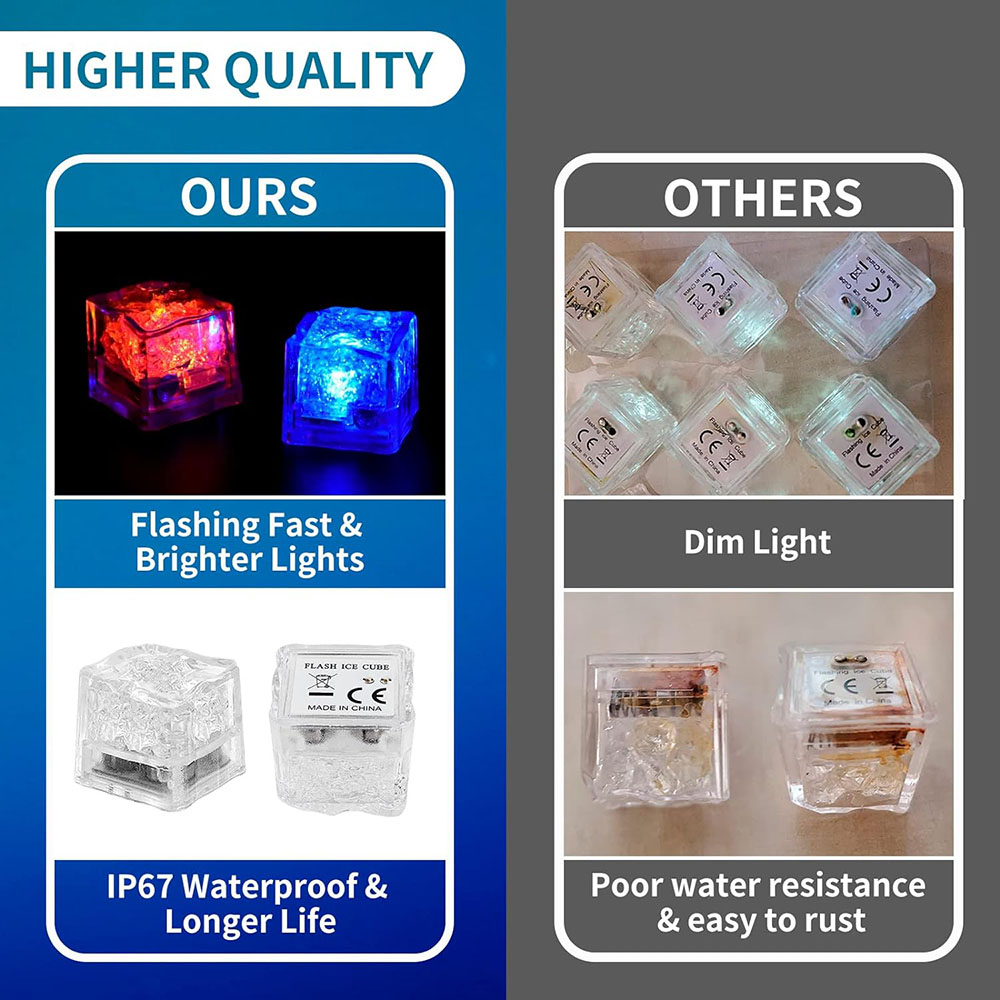 50/100 Pack of LED Ice Cubes G - Decor Lighting Pack ulasan dan harga
