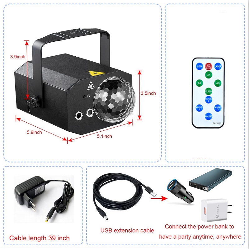 Party Lights Dj Disco Ball Lig - Lighting Effect Home Decor ulasan dan harga