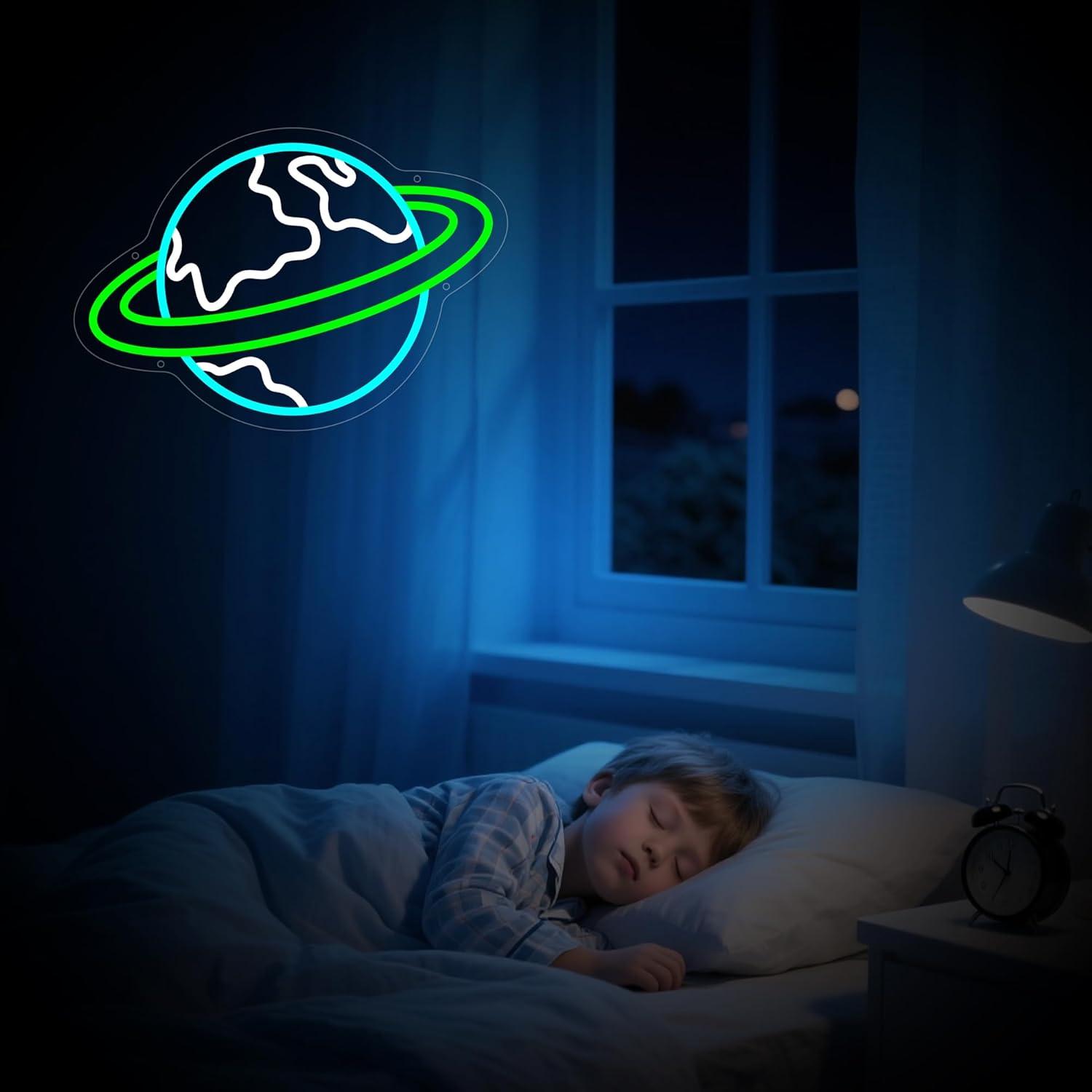 Earth Neon Sign Planet Dimmabl - Lighting Decor For Living Room ulasan dan harga