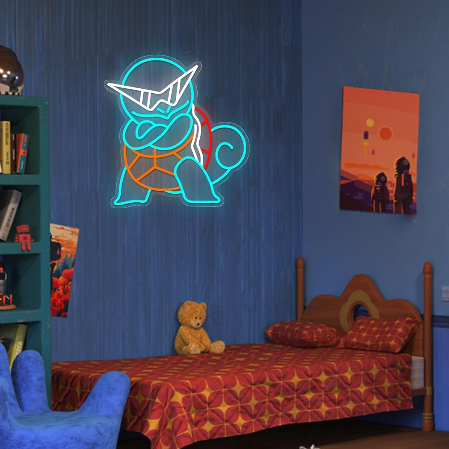 Pokemon Squirtle Neon Sign LED - Decor Lighting Fans ulasan dan harga