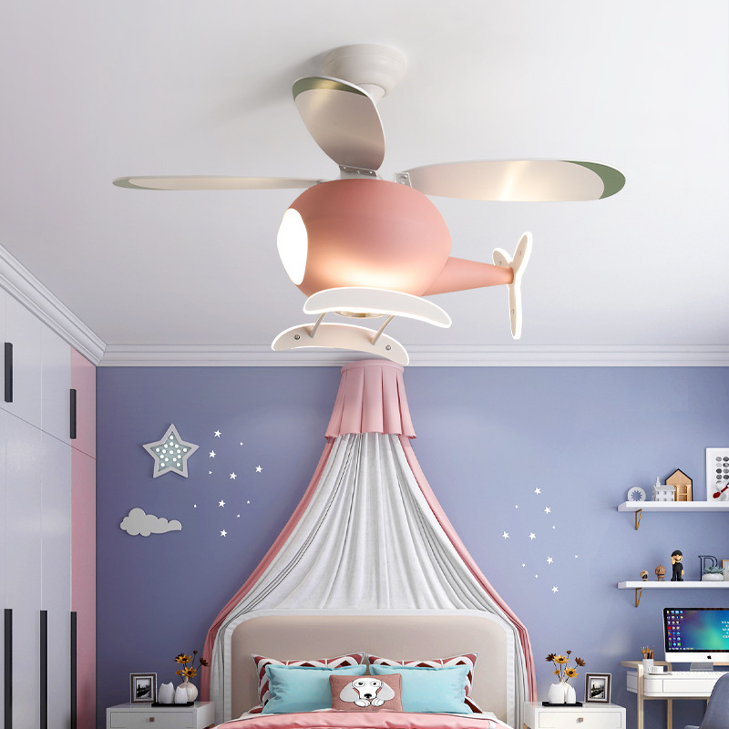 Modern Creative Cartoon Plane  - Decor Lighting Fans ulasan dan harga