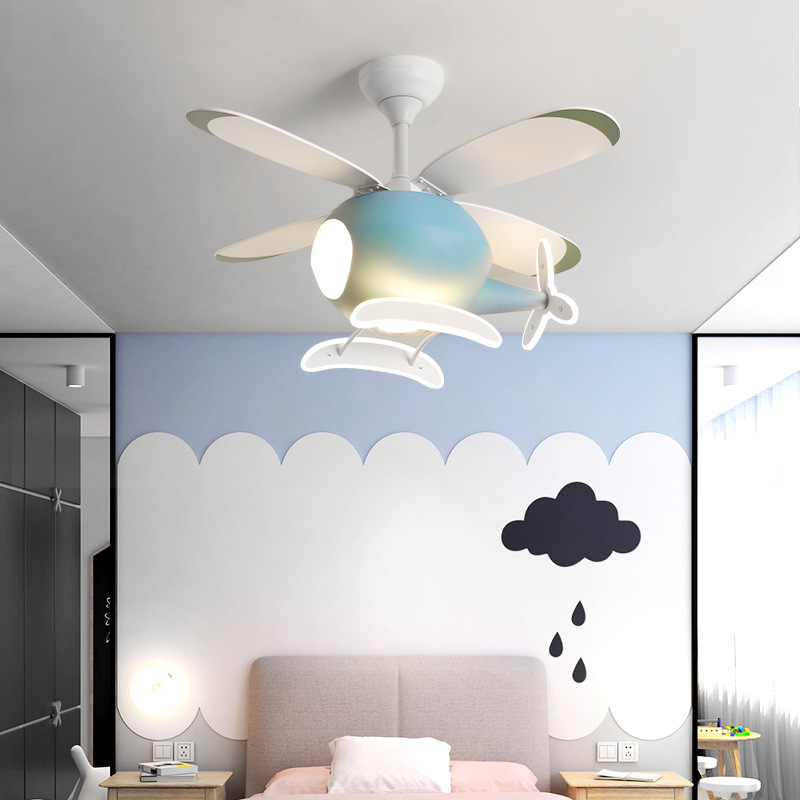 Modern Creative Cartoon Plane  - Decor Lighting Fans ulasan dan harga